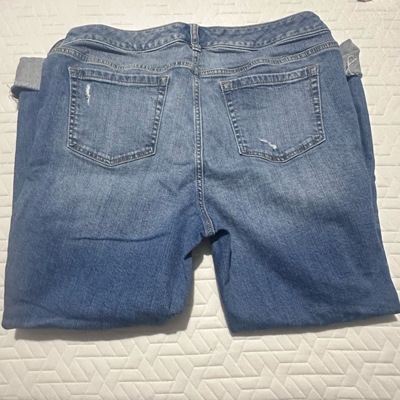 Torrid Blue Cropped Distressed Boyfriend Jeans - Picture 8 of 8